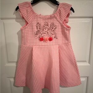 Disney Pink Gingham Dress with Princess Embroidery